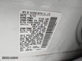 2013 Nissan Murano LE with VIN JN8AZ1MU1DW211793, listed as a IAAI auction lot 41919427 with 250,783 mi miles. Bid and sale history available at carsss.com. Image 9.
