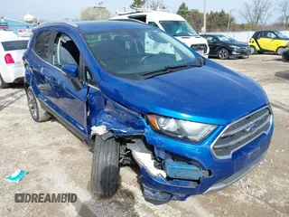 2018 Ford EcoSport Titanium z VIN MAJ3P1VE9JC202795, wystawiony jako IAAI lot #41948973 z przebiegiem 93 269 mil mil oraz . Historia ofert i sprzedaży dostępna na DreamBid. Obrazek 1.