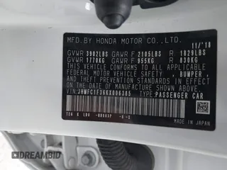 2019 Honda Civic Sedan EX with VIN JHMFC1F36KX006385, listed as a IAAI auction lot 41758211 with 89,666 mi miles. Bid and sale history available at carsss.com. Image 9.