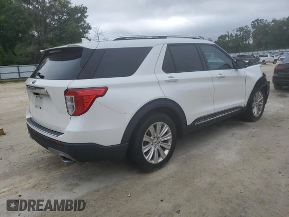 2021 Ford Explorer Limited with VIN 1FMSK7FH8MGA52252, listed as a Copart auction lot 52194755 with 59,484 mi miles and Salvage Title. Bid and sale history available at carsss.com. Image 3.