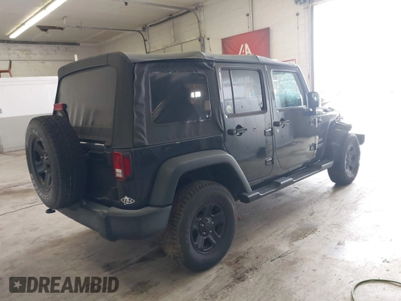 2017 Jeep Wrangler Unlimited Sport with VIN 1C4BJWDG3HL503676, listed as a IAAI auction lot 41953232 with 94,819 mi miles. Bid and sale history available at carsss.com. Image 4.
