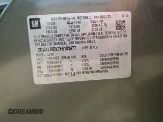 2015 GMC Terrain SLE z VIN 2GKALMEK7F6183477, wystawiony jako Copart lot #52629275 z przebiegiem Nie podano mil oraz Szkoda całkowita • Salvage title. Historia ofert i sprzedaży dostępna na DreamBid. Obrazek 13.