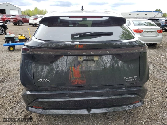2023 Nissan ARIYA PLATINUM+ with VIN JN1DF0CD7PM701428, listed as a Copart auction lot 54491194 with 0 mi miles and Salvage Title. Bid and sale history available at carsss.com. Image 6.