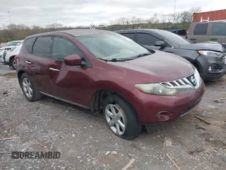 2009 Nissan Murano SL with VIN JN8AZ18U19W101554, listed as a IAAI auction lot 41823098 with 239,204 mi miles. Bid and sale history available at carsss.com. Image 1.