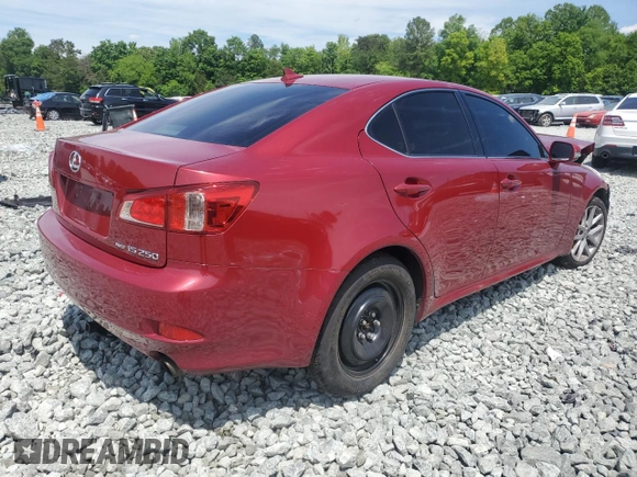 2011 Lexus IS 250 with VIN JTHCF5C20B5048141, listed as a Copart auction lot 56242515 with Not provided miles and Salvage title. Bid and sale history available at DreamBid. Image 3.