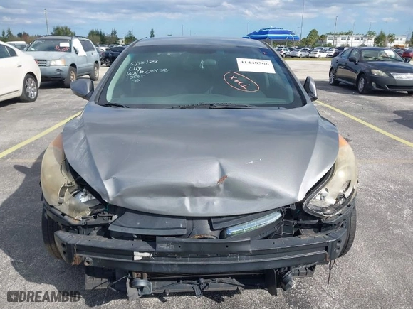 2013 Hyundai Elantra GLS PZEV with VIN 5NPDH4AE1DH360432, listed as a IAAI auction lot 41440366 with 106,047 mi miles. Bid and sale history available at carsss.com. Image 6.