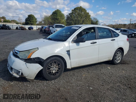 2008 Ford Focus SE with VIN 1FAHP35N08W275659, listed as a Copart auction lot 47980245 with 0 mi miles and Salvage Title. Bid and sale history available at carsss.com. Image 1.