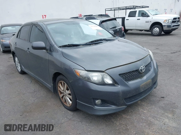 2009 Toyota Corolla with VIN 1NXBU40E39Z065572, listed as a IAAI auction lot 42138980 with 195,822 mi miles. Bid and sale history available at carsss.com. Image 1.