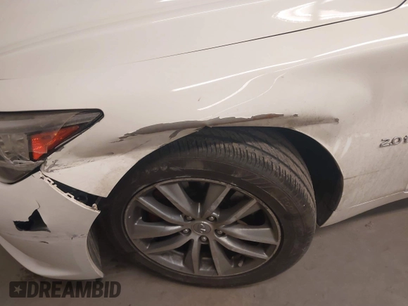 2017 Infiniti Q50 2.0t with VIN JN1CV7AP5HM641168, listed as a IAAI auction lot 41696943 with 106,855 mi miles and . Bid and sale history available at carsss.com. Image 6.