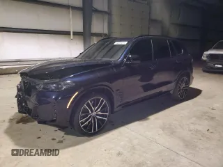 2024 BMW X5 M60i with VIN 5UX33EU08R9V21549, listed as a Copart auction lot 84082814 with 0 mi miles and Salvage Title. Bid and sale history available at carsss.com. Image 1.