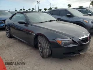 2007 BMW 6 Series M6 with VIN WBSEK93557CY78925, listed as a Copart auction lot 76518944 with 0 mi miles and Salvage Title. Bid and sale history available at carsss.com. Image 4.