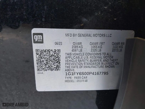 2023 Chevrolet Bolt EUV LT with VIN 1G1FY6S00P4167795, listed as a IAAI auction lot 41343489 with 8,097 mi miles. Bid and sale history available at carsss.com. Image 9.