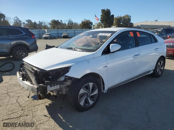 2019 Hyundai Ioniq Hybrid SEL with VIN KMHC75LCXKU124716, listed as a Copart auction lot 41574315 with 51,124 mi miles and Salvage Title. Bid and sale history available at carsss.com. Image 1.