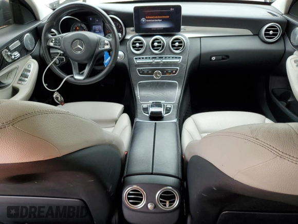 2016 Mercedes-Benz C 300 with VIN WDDWF4JB1GR166264, listed as a Copart auction lot 57411775 with 72,401 mi miles and Salvage title. Bid and sale history available at DreamBid. Image 8.