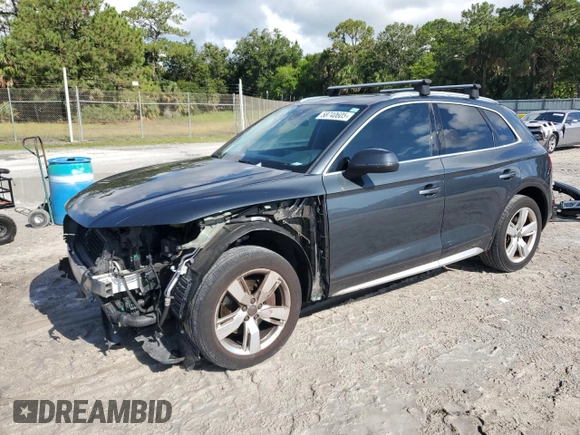 2018 Audi Q5 Premium Plus with VIN WA1BNAFYXJ2005610, listed as a Copart auction lot 58740605 with 138,328 mi miles and Salvage title. Bid and sale history available at DreamBid. Image 1.
