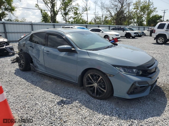 2021 Honda Civic Hatchback Sport with VIN SHHFK7H47MU228247, listed as a Copart auction lot 50260975 with 64,124 mi miles and Non Repairable. Bid and sale history available at carsss.com. Image 4.