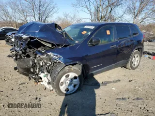 2016 Jeep Cherokee Sport with VIN 1C4PJLAB4GW176828, listed as a Copart auction lot 47401945 with 0 mi miles and Salvage Title. Bid and sale history available at carsss.com. Image 1.