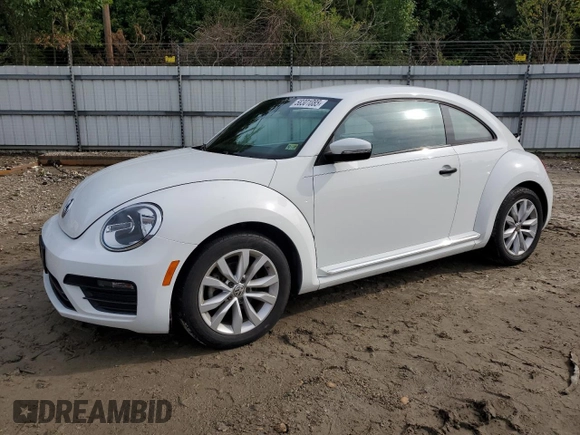2017 Volkswagen Beetle Fleet with VIN 3VWF17AT2HM631251, listed as a Copart auction lot 58301085 with 107,808 mi miles and Salvage title. Bid and sale history available at DreamBid. Image 1.