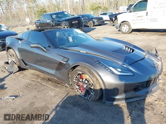 2017 Chevrolet Corvette Z06 1LZ with VIN 1G1YN2D61H5603528, listed as a IAAI auction lot 41679883 with 1 mi miles. Bid and sale history available at carsss.com. Image 1.
