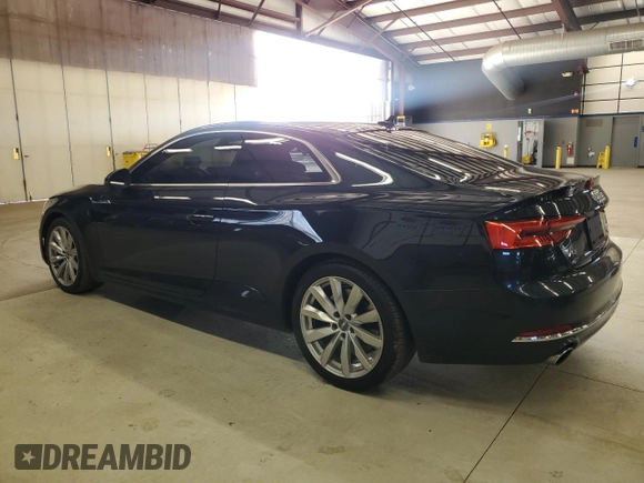 2018 Audi A5 Premium z VIN WAUNNAF56JA005292, wystawiony jako Copart lot #49771605 z przebiegiem 97 321 mil mil oraz Czysty tytuł • Clean title. Historia ofert i sprzedaży dostępna na DreamBid. Obrazek 2.