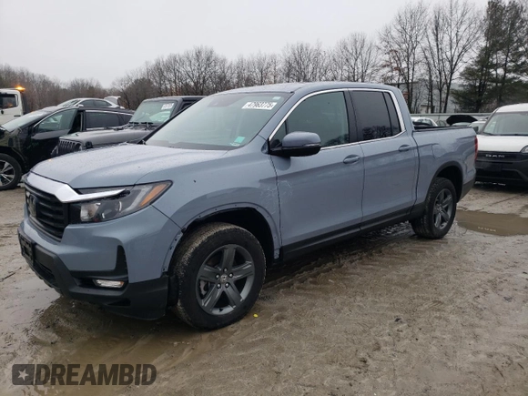 2023 Honda Ridgeline RTL z VIN 5FPYK3F5XPB062963, wystawiony jako Copart lot #47963775 z przebiegiem 22 060 mil mil oraz Szkoda całkowita • Salvage title. Historia ofert i sprzedaży dostępna na DreamBid. Obrazek 1.