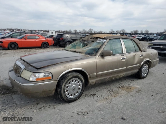 2004 Mercury Grand Marquis GS with VIN 2MEFM74W24X608341, listed as a Copart auction lot 50157785 with 113,162 mi miles and Salvage Title. Bid and sale history available at carsss.com. Image 1.