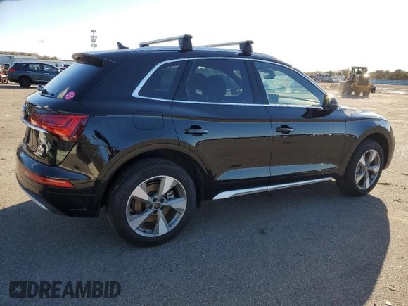 2023 Audi Q5 Premium with VIN WA1ABAFY0P2180588, listed as a Copart auction lot 45296975 with 24,530 mi miles and Salvage Title. Bid and sale history available at carsss.com. Image 3.