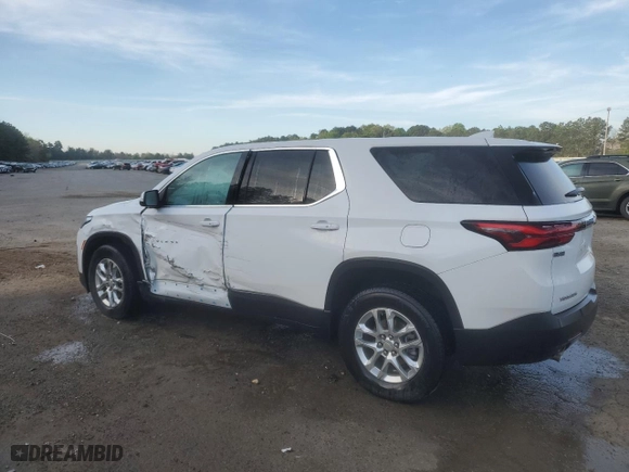 2023 Chevrolet Traverse LS with VIN 1GNERFKW9PJ265267, listed as a Copart auction lot 50370245 with 15,638 mi miles and Salvage Title. Bid and sale history available at carsss.com. Image 2.