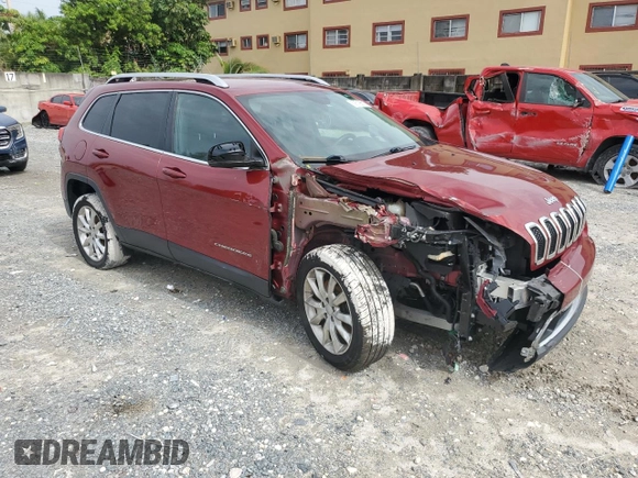 2016 Jeep Cherokee Limited with VIN 1C4PJLDB3GW135716, listed as a Copart auction lot 59718615 with 87,231 mi miles and Salvage title. Bid and sale history available at DreamBid. Image 4.