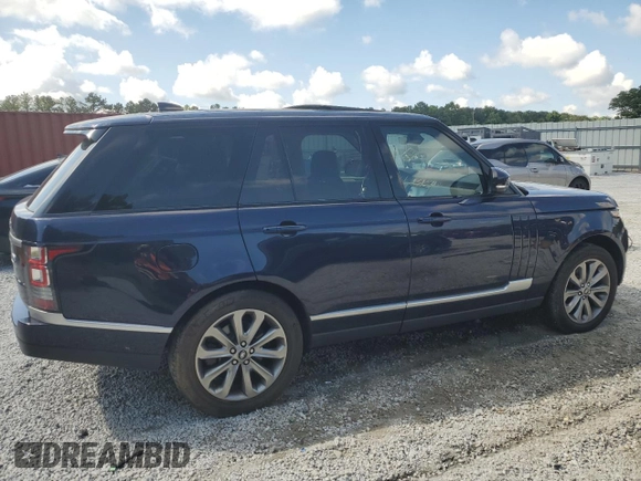 2017 Land Rover Range Rover with VIN SALGR2FV6HA375585, listed as a Copart auction lot 59903575 with 71,738 mi miles and Clean title. Bid and sale history available at DreamBid. Image 3.
