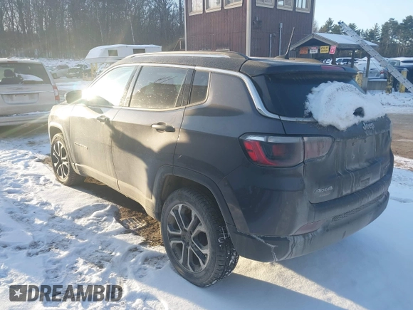 2022 Jeep Compass Limited z VIN 3C4NJDCB9NT105007, wystawiony jako IAAI lot #41334808 z przebiegiem 36 363 mil mil oraz . Historia ofert i sprzedaży dostępna na DreamBid. Obrazek 3.