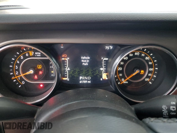 2020 Jeep Wrangler Unlimited Sport S with VIN 1C4HJXDG9LW311833, listed as a Copart auction lot 49344435 with 61,759 mi miles and Salvage title. Bid and sale history available at DreamBid. Image 9.
