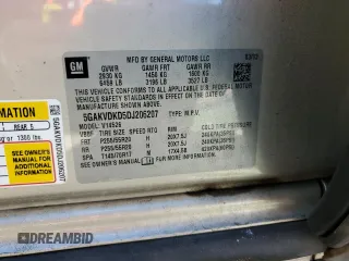 2013 Buick Enclave Premium with VIN 5GAKVDKD5DJ206207, listed as a Copart auction lot 48143855 with 145,341 mi miles and Salvage Title. Bid and sale history available at DreamBid. Image 14.
