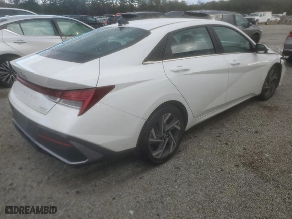 2024 Hyundai Elantra Limited with VIN KMHLP4DG1RU640310, listed as a Copart auction lot 41436685 with 24,462 mi miles and Non Repairable. Bid and sale history available at carsss.com. Image 3.