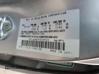 2000 Mazda MPV DX с VIN JM3LW28G7Y0129123, выставлен на аукционе Copart как лот 49331495 с пробегом 155 395 миль миль и Списание • Salvage title. История ставок и продаж доступна на DreamBid. Изображение 16.