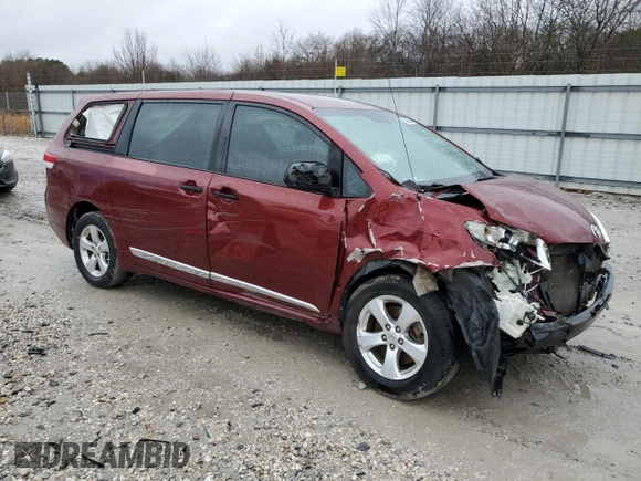2013 Toyota Sienna L with VIN 5TDZK3DC0DS395209, listed as a Copart auction lot 43068555 with 88,628 mi miles and Clean Title. Bid and sale history available at carsss.com. Image 4.