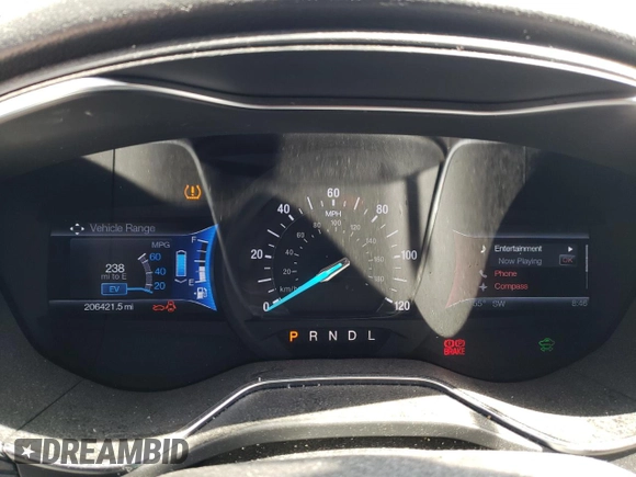 2013 Ford Fusion Titanium Hybrid with VIN 3FA6P0RU4DR354238, listed as a Copart auction lot 55414345 with 206,421 mi miles and Clean Title. Bid and sale history available at carsss.com. Image 9.