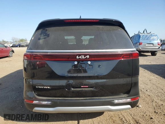 2024 Kia Carnival LX with VIN KNDNB4H35R6440070, listed as a Copart auction lot 74982464 with 257 mi miles and Salvage Title. Bid and sale history available at carsss.com. Image 6.