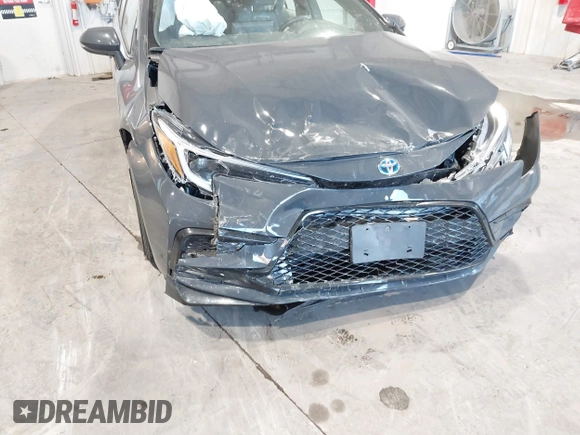 2023 Toyota Corolla Hybrid LE with VIN JTDBCMFE7P3021639, listed as a IAAI auction lot 41026783 with 38,656 mi miles. Bid and sale history available at carsss.com. Image 17.
