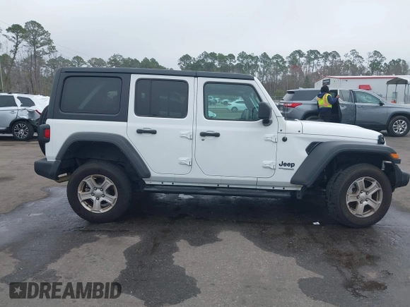 2022 Jeep Wrangler Unlimited Sport with VIN 1C4HJXDN2NW251041, listed as a IAAI auction lot 41558677 with 61,120 mi miles and . Bid and sale history available at DreamBid. Image 13.
