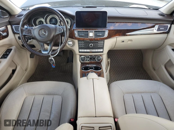2015 Mercedes-Benz CLS 400 with VIN WDDLJ6HB8FA154029, listed as a Copart auction lot 45173395 with 63,889 mi miles and Salvage title. Bid and sale history available at DreamBid. Image 8.