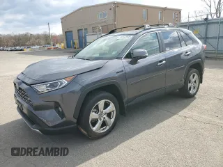 2020 Toyota RAV4 Hybrid Limited with VIN JTMDWRFV9LD066664, listed as a Copart auction lot 50167245 with 25,348 mi miles and Salvage Title. Bid and sale history available at carsss.com. Image 1.