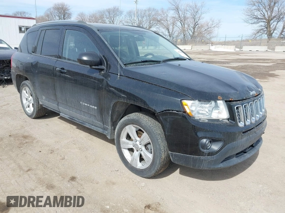 2012 Jeep Compass Latitude with VIN 1C4NJDEB9CD650835, listed as a IAAI auction lot 41751411 with 133,944 mi miles. Bid and sale history available at carsss.com. Image 1.