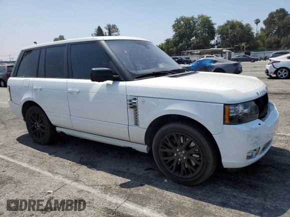 2012 Land Rover Range Rover SC Autobiography with VIN SALMP1E48CA384650, listed as a Copart auction lot 63293455 with 152,666 mi miles and Salvage title. Bid and sale history available at DreamBid. Image 4.
