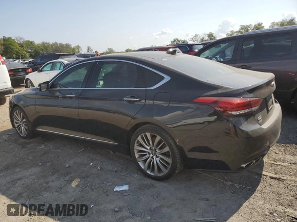 2017 Genesis G80 Ultimate with VIN KMHGN4JFXHU199715, listed as a Copart auction lot 72476994 with 133,454 mi miles and Clean Title. Bid and sale history available at DreamBid. Image 2.