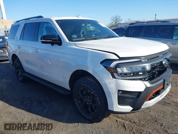 2024 Ford Expedition Timberline with VIN 1FMJU1RG1REB10629, listed as a IAAI auction lot 41974714 with 1,232 mi miles and . Bid and sale history available at DreamBid. Image 1.