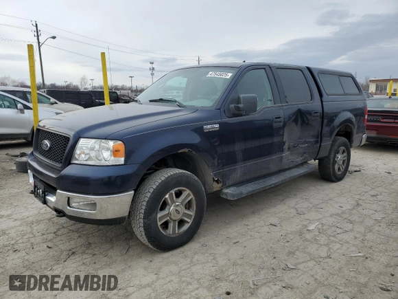 2005 Ford F-150 XLT with VIN 1FTPW14575FB50779, listed as a Copart auction lot 47545025 with 158,779 mi miles and Clean Title. Bid and sale history available at carsss.com. Image 1.