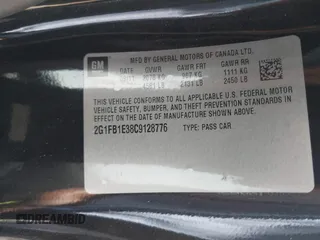 2012 Chevrolet Camaro 1LT with VIN 2G1FB1E38C9128776, listed as a IAAI auction lot 42498214 with 146,459 mi miles and . Bid and sale history available at DreamBid. Image 9.