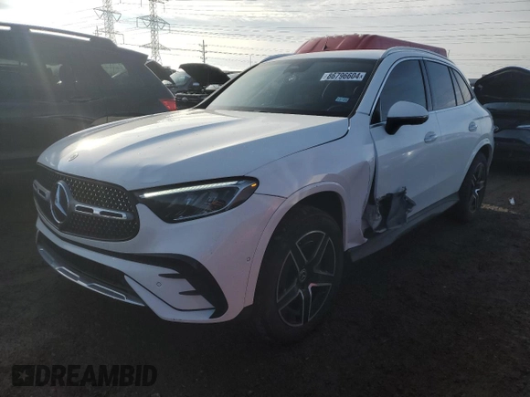 2024 Mercedes-Benz GLC with VIN W1NKM4GB7RF064213, listed as a Copart auction lot 86796604 with 5,119 mi miles and Salvage Title. Bid and sale history available at carsss.com. Image 1.
