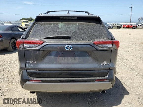 2022 Toyota RAV4 Hybrid SE with VIN 4T3T6RFV1NU068605, listed as a Copart auction lot 53846785 with 51,627 mi miles and Salvage title. Bid and sale history available at DreamBid. Image 6.